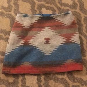 Aztec print American Eagle wool skirt